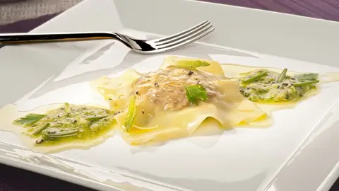 Raviolis con champiñones Raviolis con champiñones