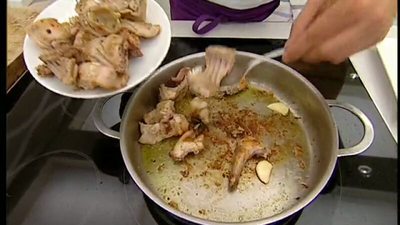 Conejo al ajillo con ensalada - Parte 2