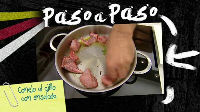 Paso a paso: Conejo al ajillo