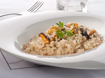 Arroz meloso con mejillones Arroz meloso con mejillones