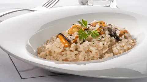 Arroz meloso con mejillones Arroz meloso con mejillones