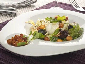 Ensalada de garbanzos fritos Ensalada de garbanzos fritos