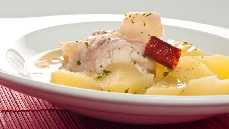Ingredientes para patatas con cabeza de rape