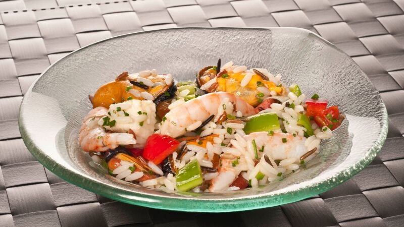 Ingredientes para hacer salpicón de arroz