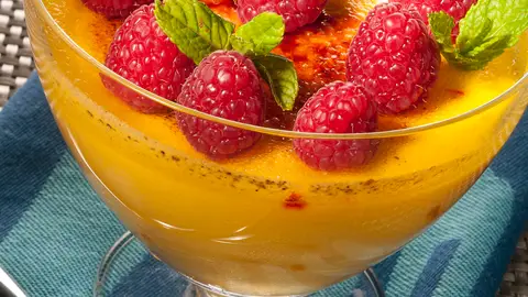 Crema quemada de miel y azafrán Crema quemada de miel y azafrán