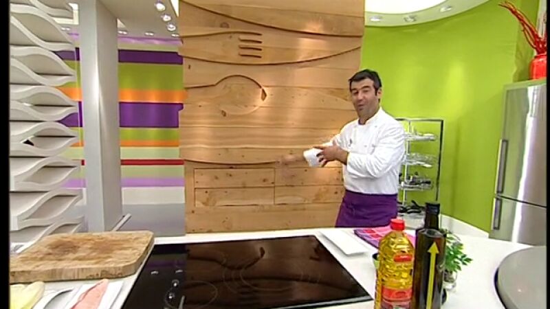 Rape con endibias asadas y salsa wakame - Parte 1