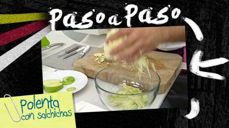 Paso a paso: Polenta de salchichas