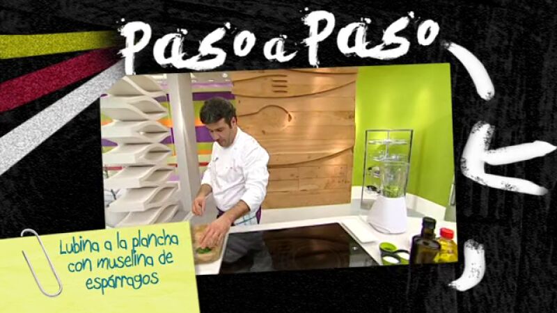 Paso a paso: Lubina a la plancha con muselina de espárragos