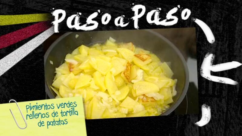 Paso a paso: Pimientos verdes rellenos de tortilla de patatas
