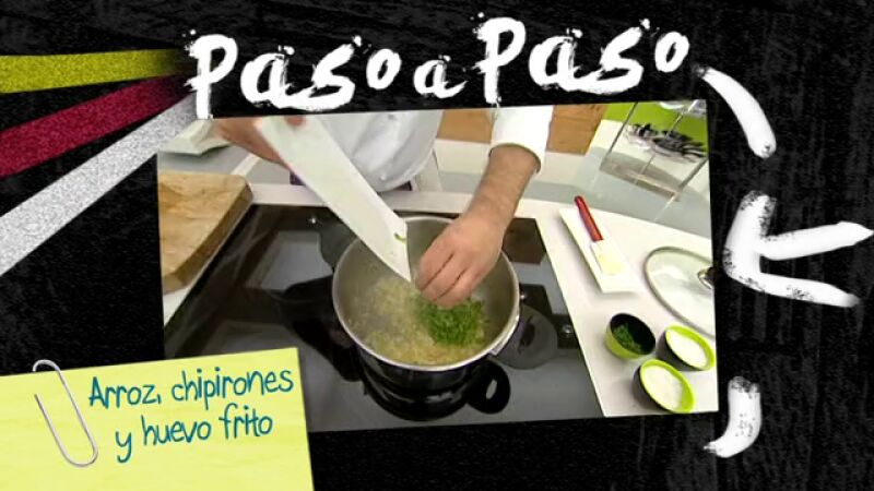 Paso a paso: Arroz con chipirones y huevo