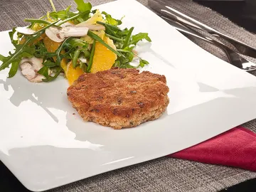 Hamburguesa de avenca con champiñones Hamburguesa de avenca con champiñones