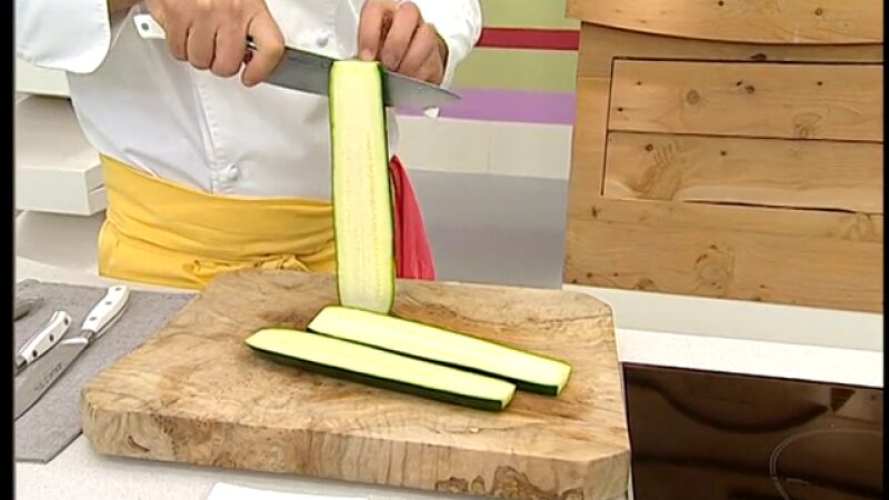 Crema de calabacín con taquitos de salmón - Parte 2