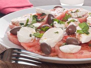 Ensalada de carprese con mozzarella