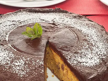 Bizcocho zanahoria con chocolate Bizcocho zanahoria con chocolate