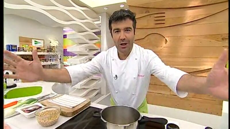 Rape adobado con caldo de garbanzos - Parte 1