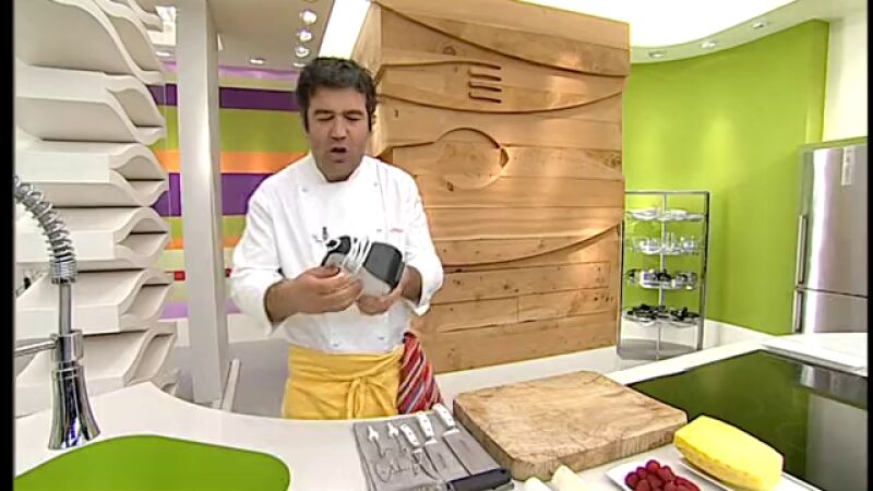 Piña asada con frambuesas - Parte 1