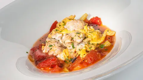 Revuelto de sesos en salsa Revuelto de sesos en salsa