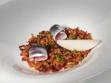 Migas con sardinas Migas con sardinas