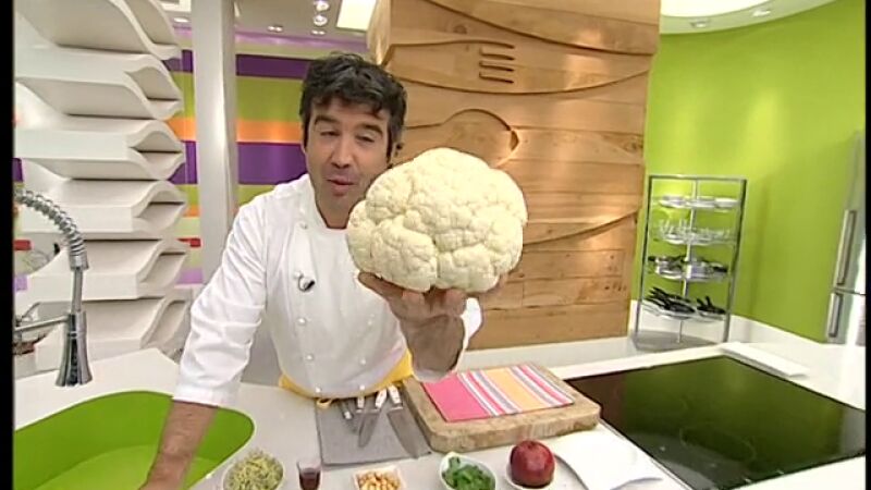 Ensalada de coliflor asada con vinagreta láctea Parte 1