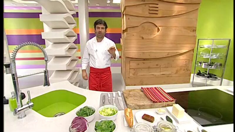 Ensalada verde con queso especiado - Parte 1