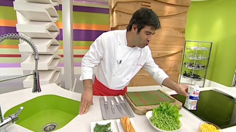 Crema de guisantes con torrijas de maíz (Parte 1)