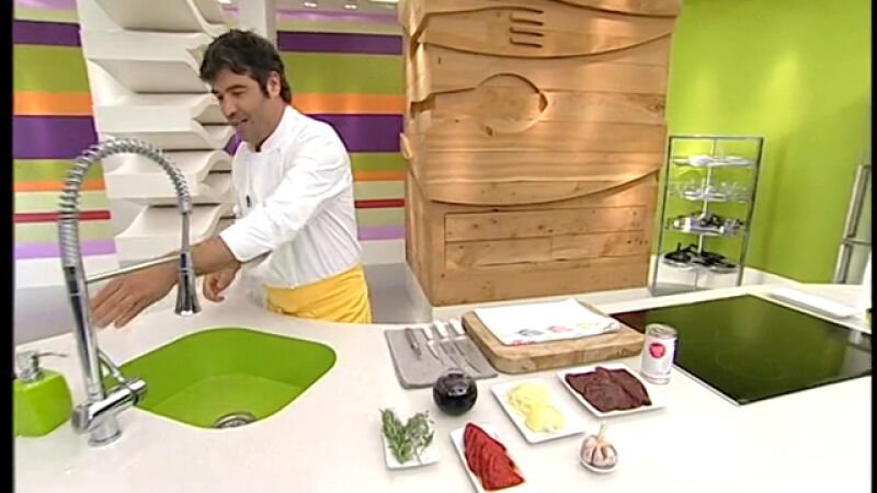 Hígado de ternera al vino tinto con champiñones - Parte 1