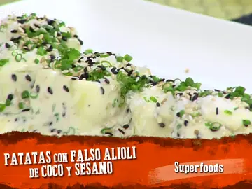Frame 5.019295 de: Patatas con falso alioli de coco y sésamo Frame 5.019295 de: Patatas con falso alioli de coco y sésamo