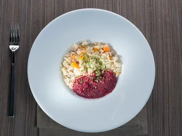 Quinoa con puré de verduras Quinoa con puré de verduras