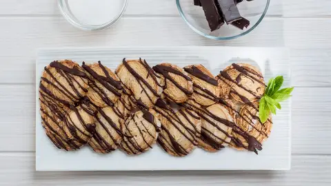 Palmeras de chocolate El sabor es ciego
