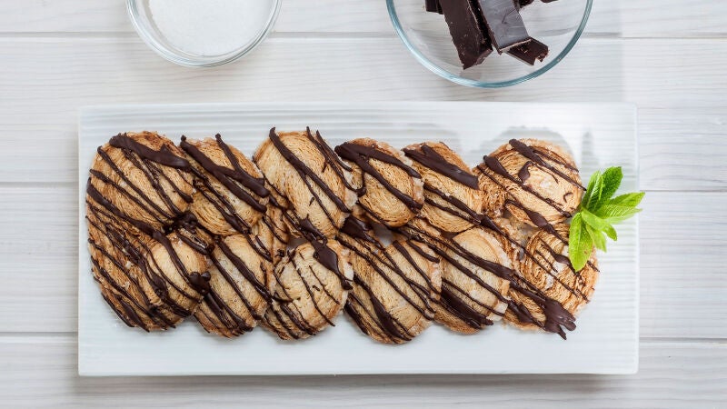 Palmeras con chocolate