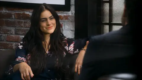 Gabriela frente a Damián Caer en tentación